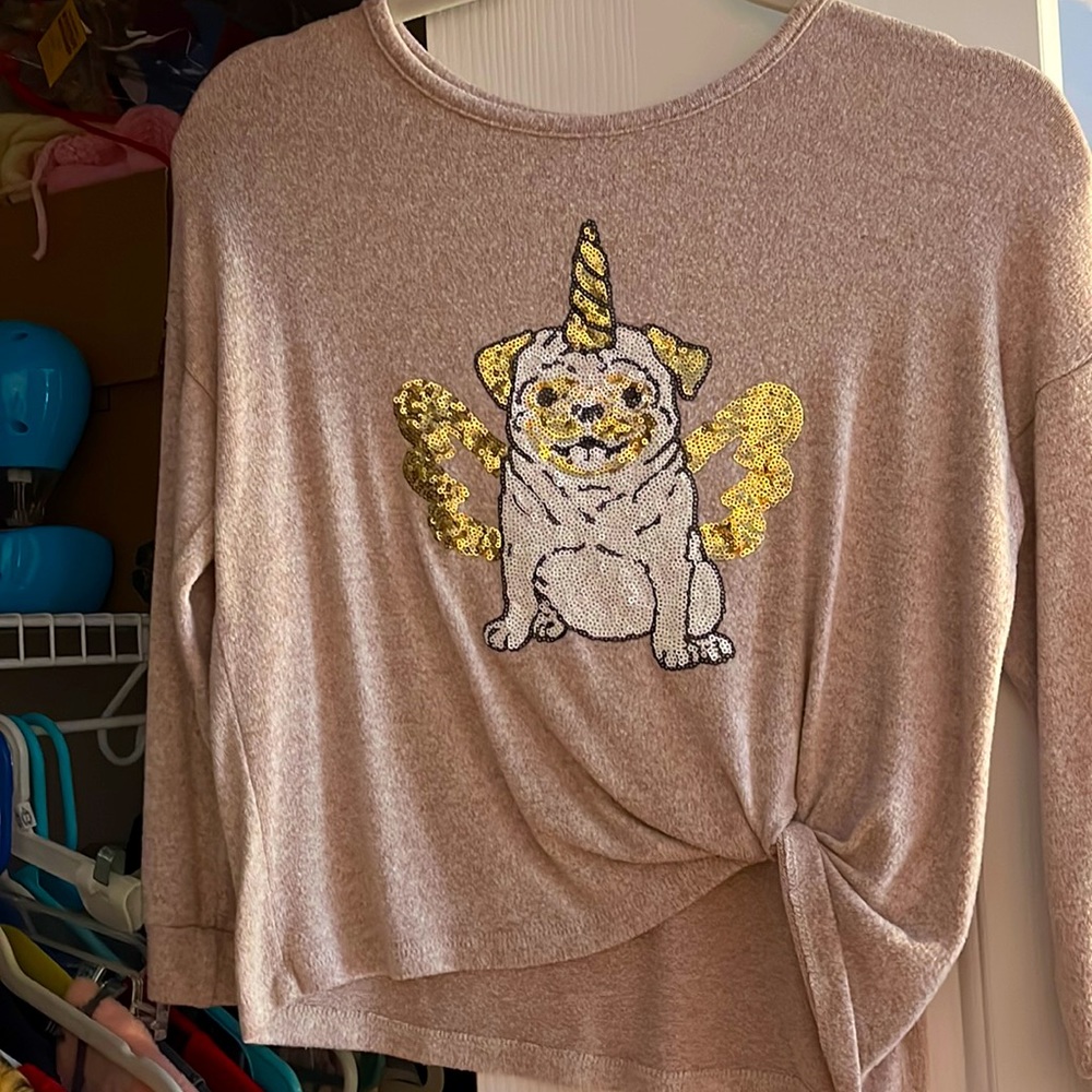 Pair Poof Girl light sweaters size medium